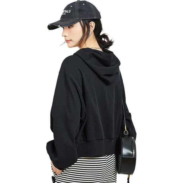 木果果木 通勤百搭时尚韩系压花连帽卫衣 女款