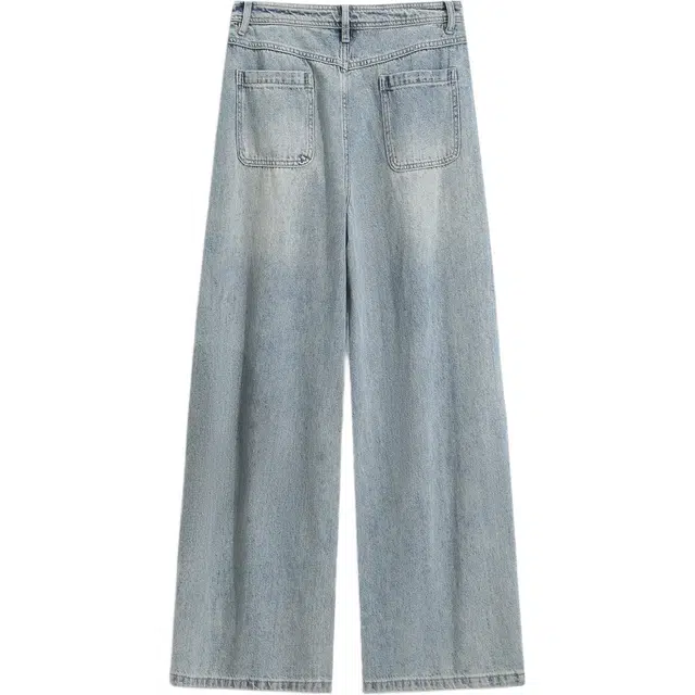 海尔斯 美式潮流破洞宽松拉链牛仔裤 男款