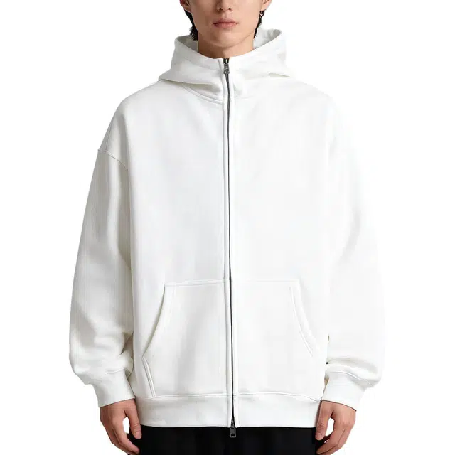 华夏儿女 美式学院风纯色宽松连帽拉链开衫长袖 柔软舒适适合多场景穿搭卫衣 男女同款