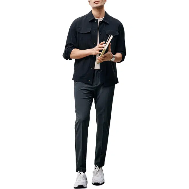 丹宁哲学 高档凉感抗皱长袖翻领修身夹克 男款