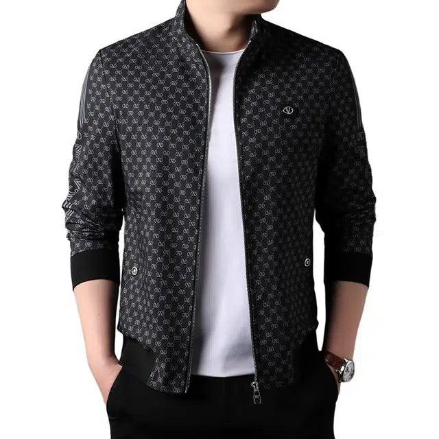 太子龍 高端品牌立领韩版时尚印花字母青年帅气长袖夹克外套 男款