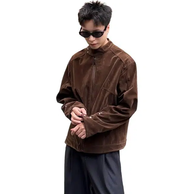 单爵 美式立领外套男款秋季工装短款复古美拉德夹克 男女同款