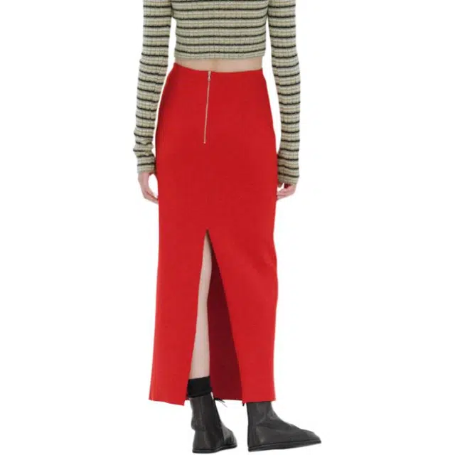 Auralee FW25 WOOL STRETCH DOUBLE FACE KNIT SKIRT