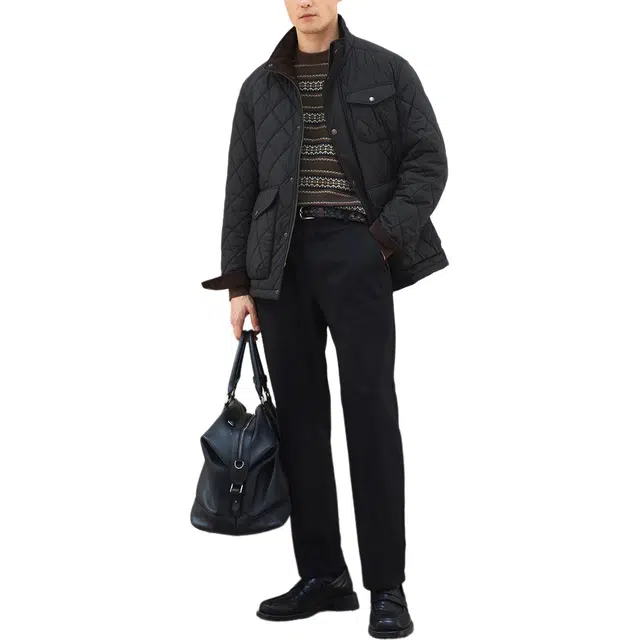 丹宁哲学 致敬经典 菱形绗缝羊毛棉填充 秋冬季棉服 男款