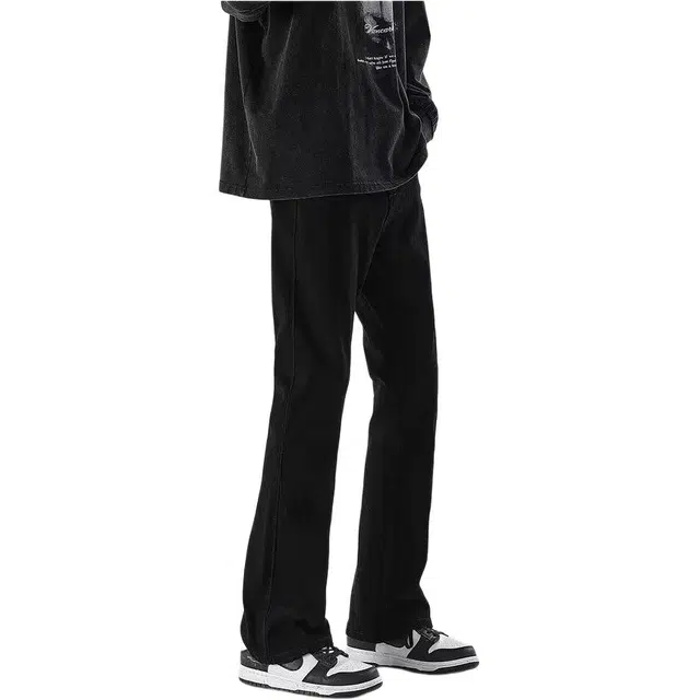 法文箱子 复古美式高街修身微喇百搭休闲牛仔裤 男款