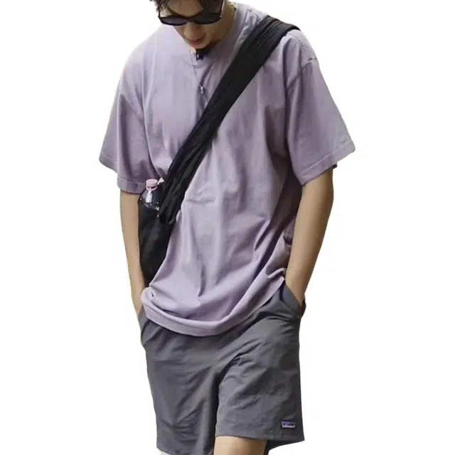拾个壹先生 美式潮流夏季轻薄透气运动凉感尼龙百搭宽松户外沙滩四分裤休闲短裤 男女同款