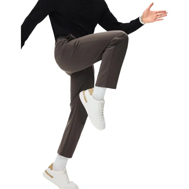 丹宁哲学 抗皱舒适轻量通勤风直筒中腰休闲裤 男款