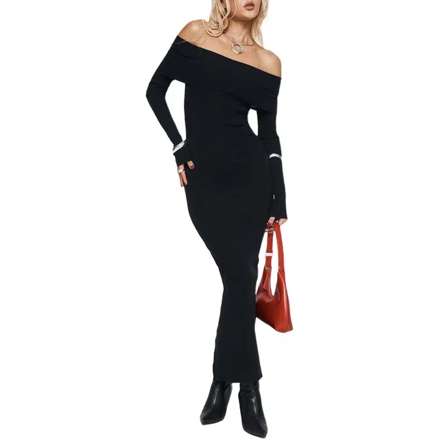 PRINCESS POLLY Phylis off the shoulder maxi dress