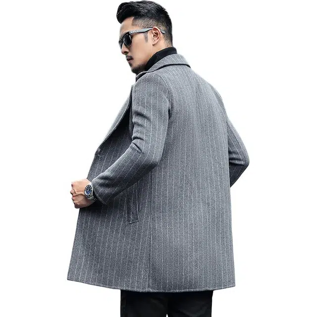 太子龍 双面呢韩版休闲羊毛呢潮流工装大衣 男女同款