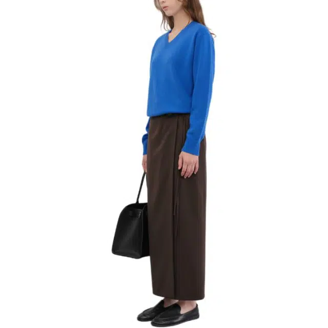 Dunst UNISEX CASHMERE V-NECK SWEATER BLUE V