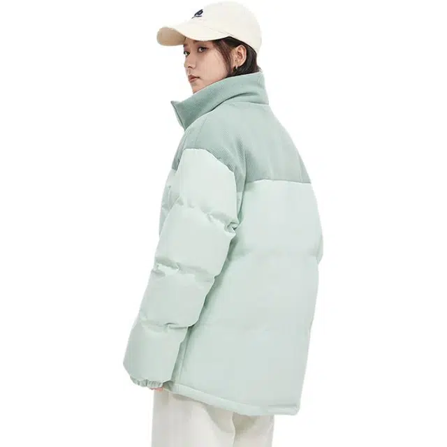 极限涡轮 复古立领加厚时尚休闲百搭棉服 男女同款 薄荷绿