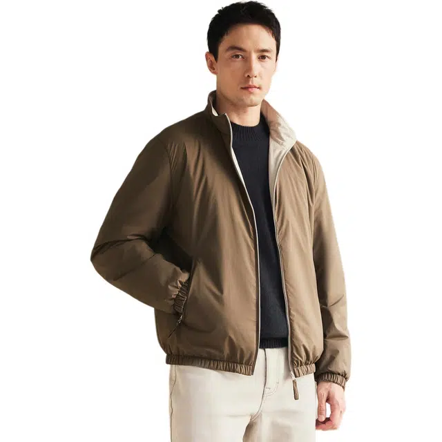 丹宁哲学 轻量保暖羊毛棉填充常规无袖立领标准棉服 男款