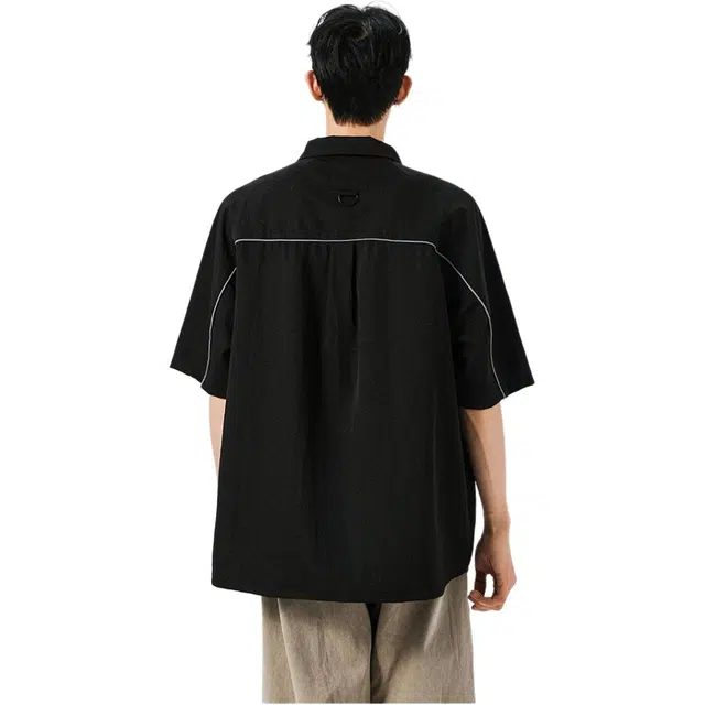 法文箱子 小清新高品质透气潮流百搭休闲短袖衬衫 男款