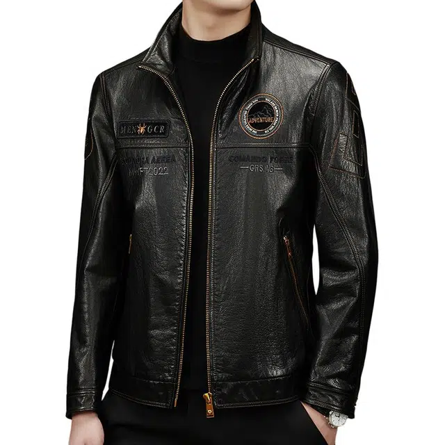 太子龍 真皮外套夹克机车服潮皮衣 男款