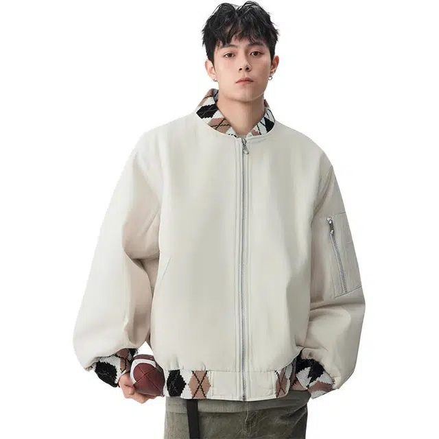 永言 美式复古提花设计感棒球服潮牌宽松舒适百搭长袖卫衣 男女同款
