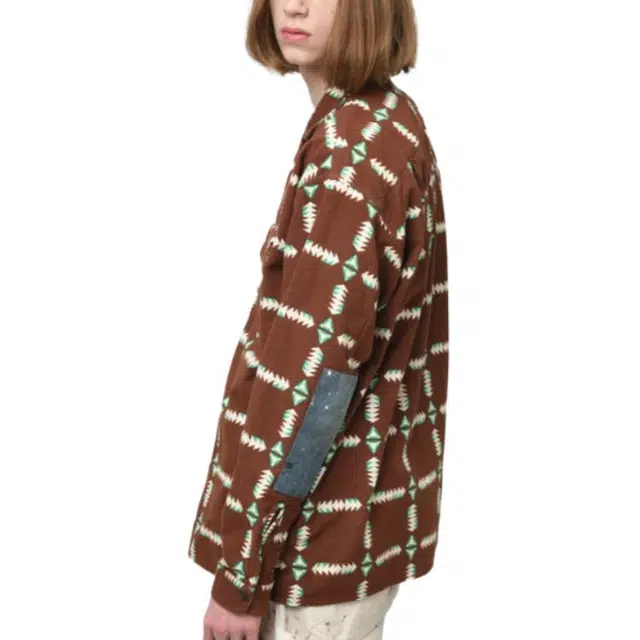 bowwow FW25 NAVAJO PRINT FLANNEL SHIRT AGED