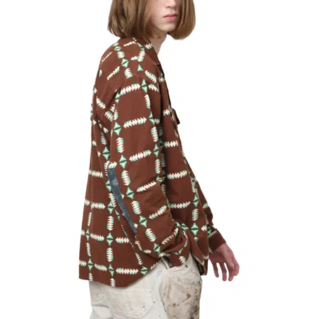 bowwow FW25 NAVAJO PRINT FLANNEL SHIRT AGED