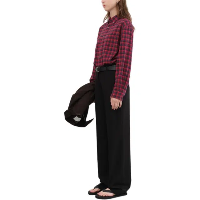 Dunst UNISEX CHECK FLANNEL SHIRT RED