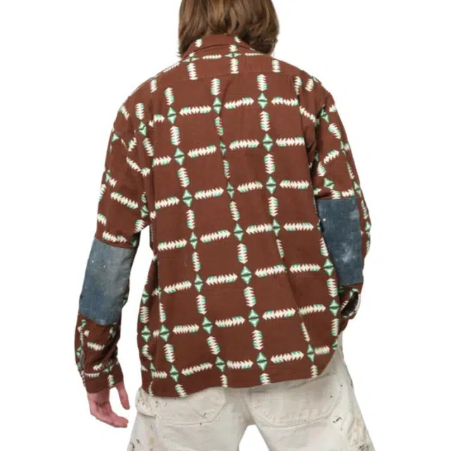 bowwow FW25 NAVAJO PRINT FLANNEL SHIRT AGED