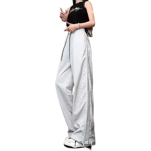 单爵 网眼速干薄款侧边拉链机能工装户外徒步登山休闲裤 男女同款