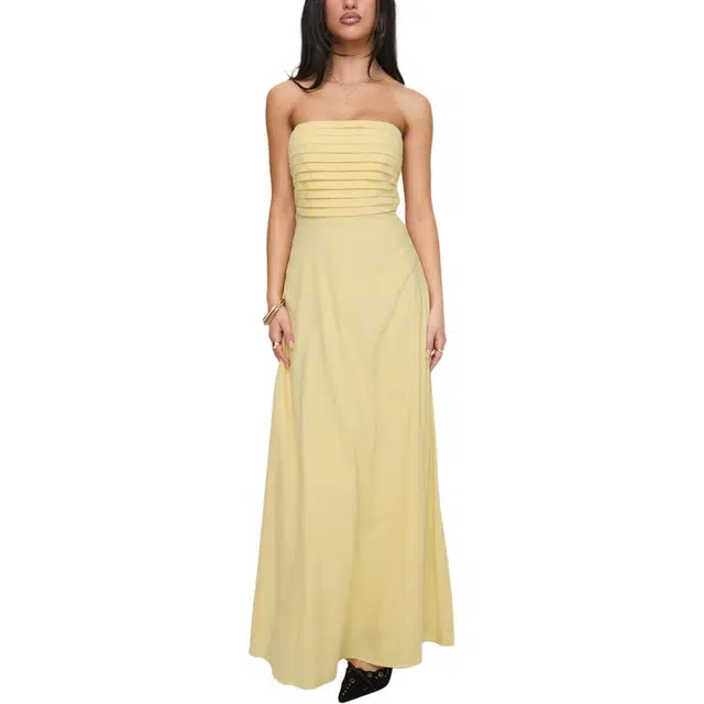 PRINCESS POLLY Anamaria Strapless Maxi Dress