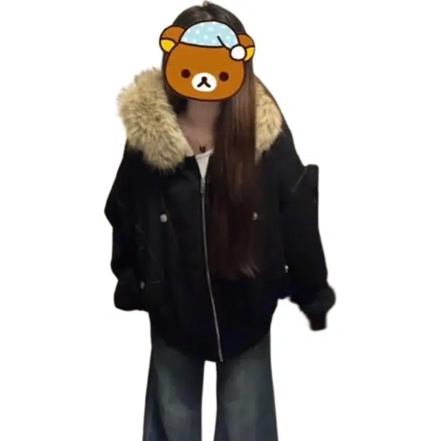 黑马漫画 美式复古座山雕冬装派克加厚棉袄工装棉服 男女同款