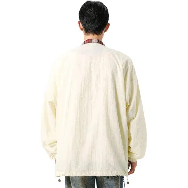 加荣 上衣夏季薄款拼接翻领速干运动夹克外套 男女同款