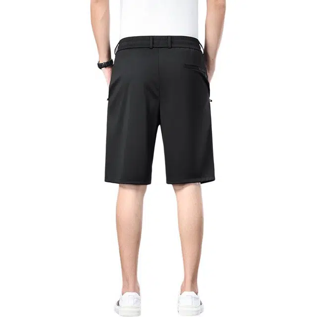 卡丹狄诺 含桑蚕丝冰丝夏季松紧腰亲肤舒适潮流百搭五分休闲短裤 男款