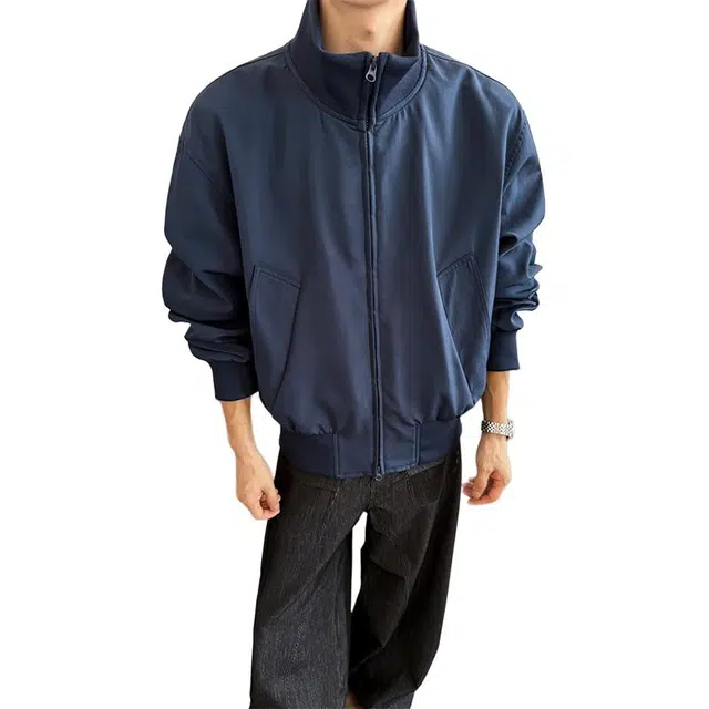 单爵 美式高级感立领外套男冬季加厚加棉飞行夹克棉服 男女同款