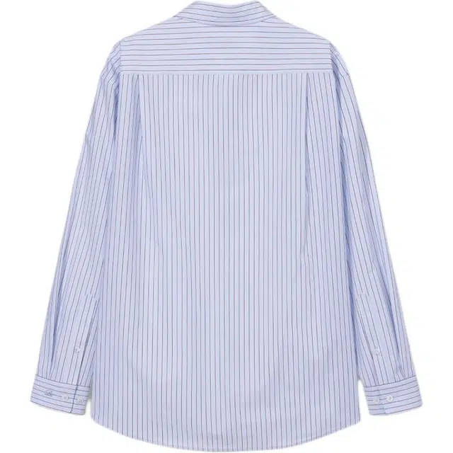 Dunst UNISEX INFORMAL SHIRT BLUE BROWN STRIPE