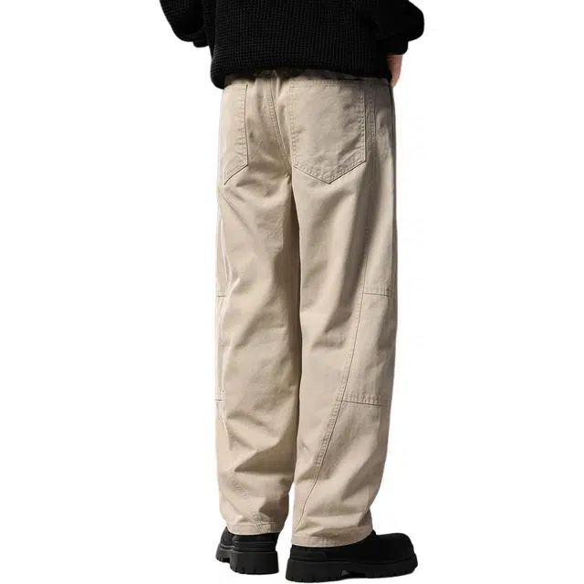 贵色 美式复古直筒潮牌宽松立体拼接设计感美拉德牛仔裤 男女同款