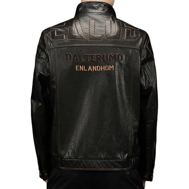 太子龍 真皮外套夹克机车服潮皮衣 男款