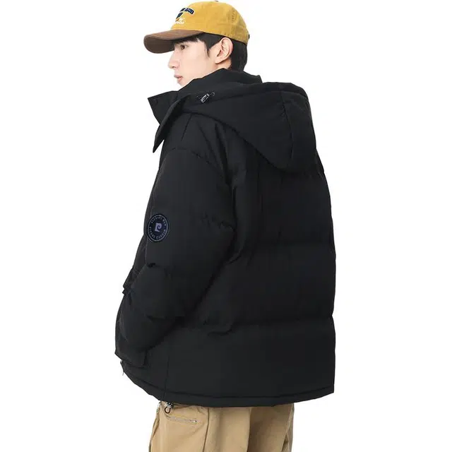 费尔岛上的猫 个性山系户外连帽加绒加厚抗寒保暖棉服 男女同款