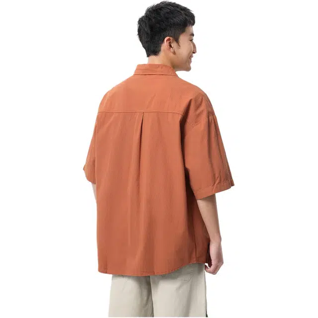 米素力 多口袋工装潮流宽松短袖衬衫 男款