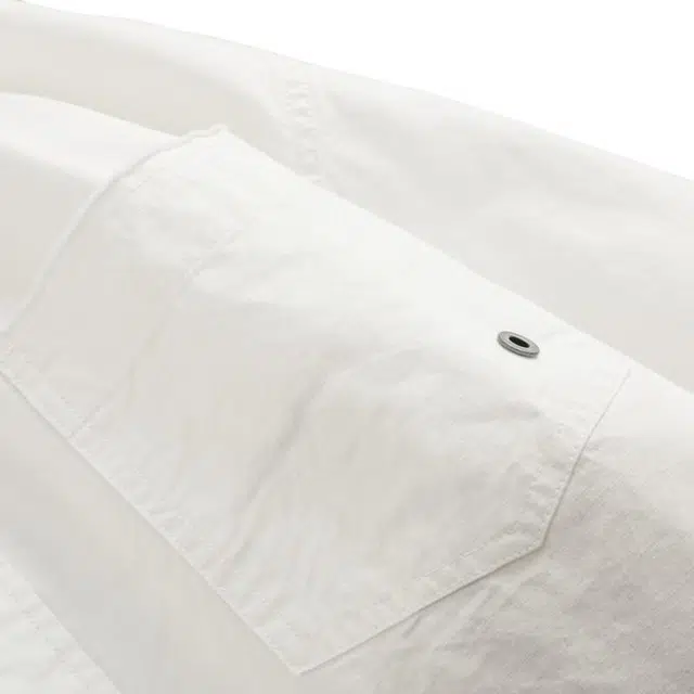 宫奴 日系休闲潮牌复古做旧设计感百搭宽松毛边长袖衬衫 男女同款