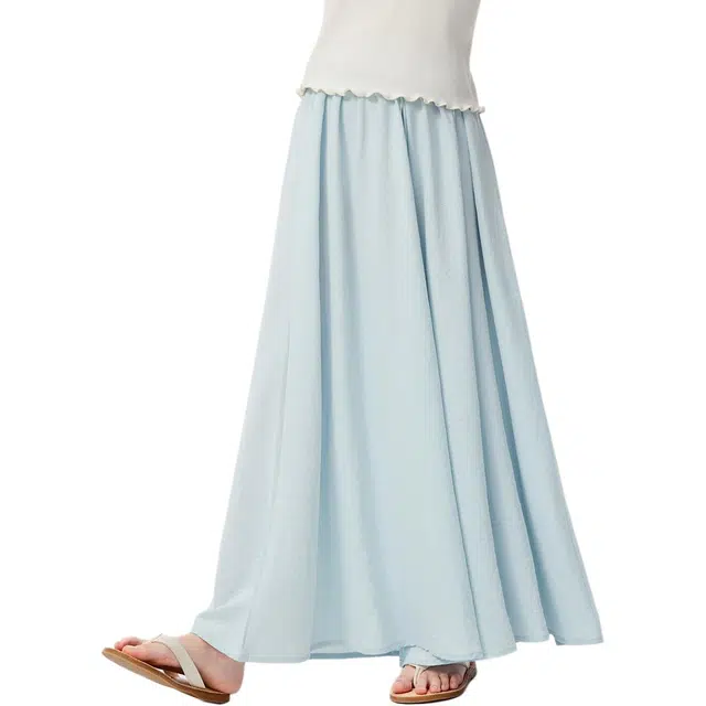 媛媛公主长裤 夏季薄款阔腿裤防蚊轻盈原创北欧风时尚高腰百搭通勤垂坠舒适显瘦 儿童款