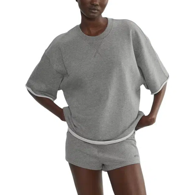 ARITZIA SS25 Terry Sweatfleece Boyfriend Raw-hem T-shirt T