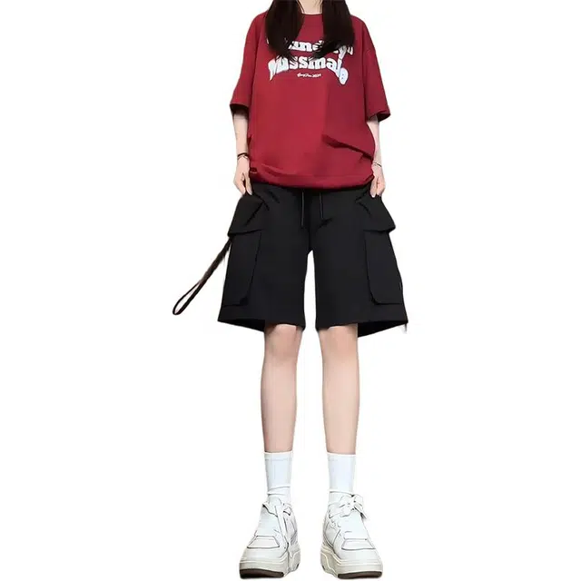 单爵 夏季薄款美式机能速干运动宽松五分休闲短裤 男女同款