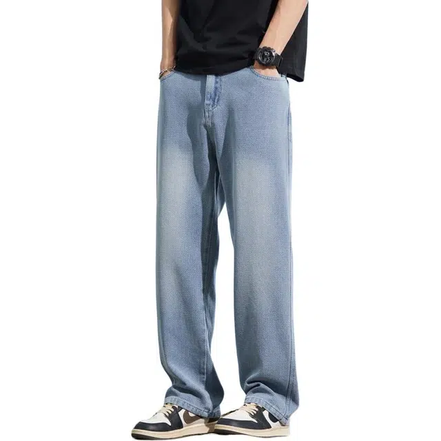 海尔斯 舒适美式百搭时尚简约潮流牛仔裤 男款