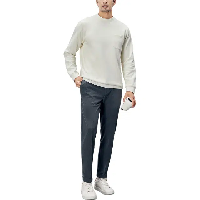 丹宁哲学 秋季通勤百搭珠地纹理空气层轻盈舒适卫衣 男款