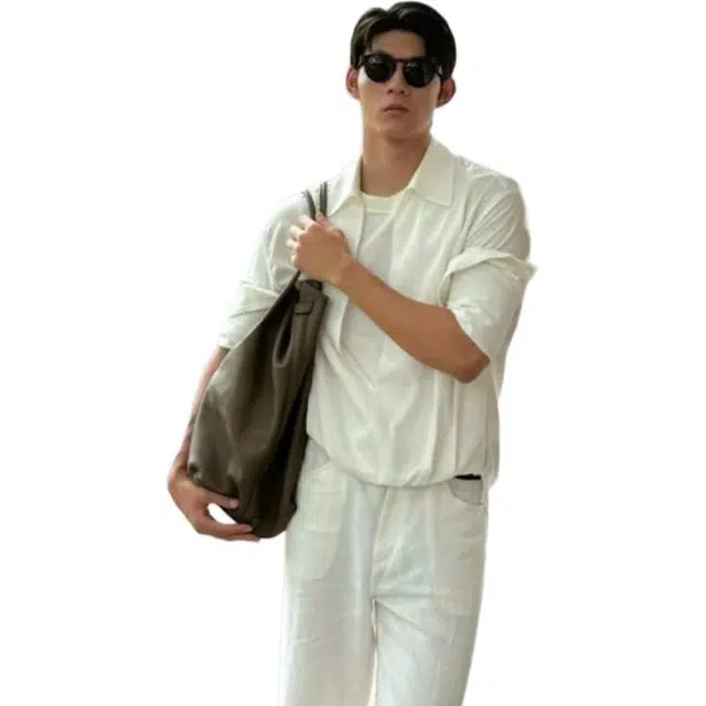 单爵 立领衬衣男高级感痞帅风假两件长袖英伦雅痞衬衫 男女同款