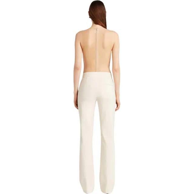 COURREGES SS25 ILLUSION CIRCLE SATIN BODYSUIT