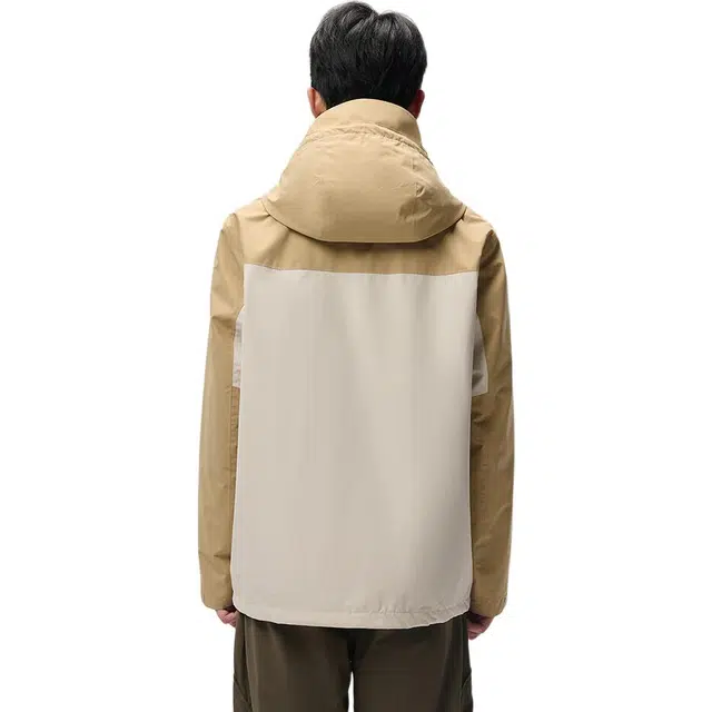 探路者  休闲舒适户外三合一  防水耐磨防风保暖冲锋衣 男款 卵石色\原木色