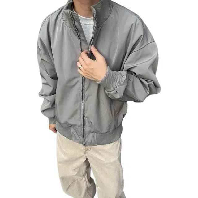 单爵 立领飞行员外套男款秋季美式硬汉穿搭高级感哈灵顿短夹克 男女同款