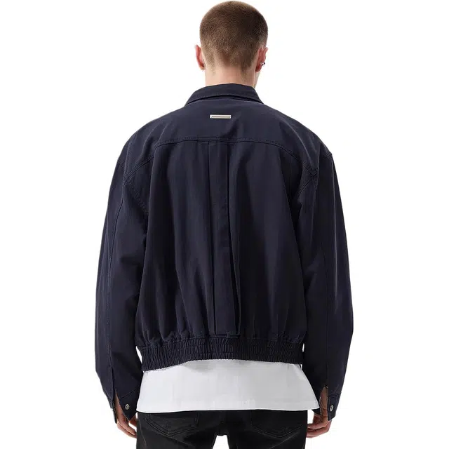 逆腾 春秋款美式短款外套男潮牌宽松高级感男士肌理休闲百搭夹克 男女同款