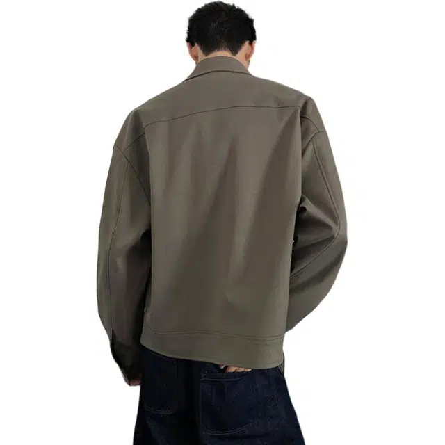 佐菲利 美式简约复古潮牌结构设计金属感休闲外套环拴扣痞帅夹克 男女同款