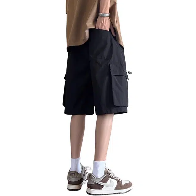 单爵 夏季薄款美式机能速干运动宽松五分休闲短裤 男女同款