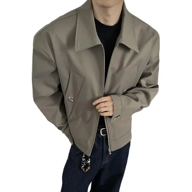 佐菲利 美式简约复古潮牌结构设计金属感休闲外套环拴扣痞帅夹克 男女同款