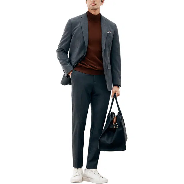 丹宁哲学 厚款易打理免烫面料 通勤百搭休闲裤 男款