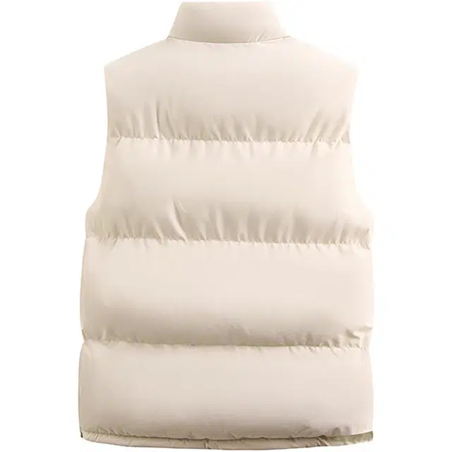 图兰朵 美式高街复古简约潮流字母印花休闲运动宽松百搭外穿舒适加厚保暖无袖坎肩立领外套棉马甲 男女同款